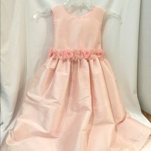 KDREAM Pink sleeveless ankle length dress with bow